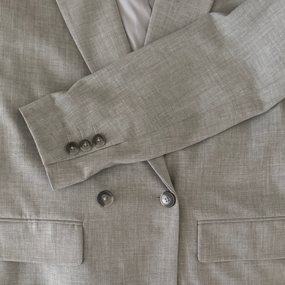 Nordstrom Light Charcoal Double-Breasted Blazer - Picture 5 of 5